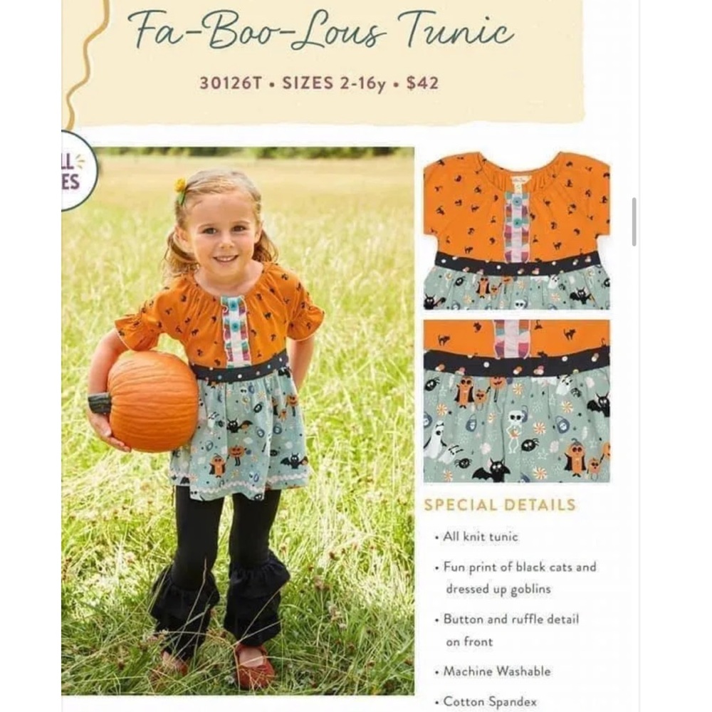 Matilda Jane Fab-BOO-lous Girls size 8 Halloween Top - adorable!